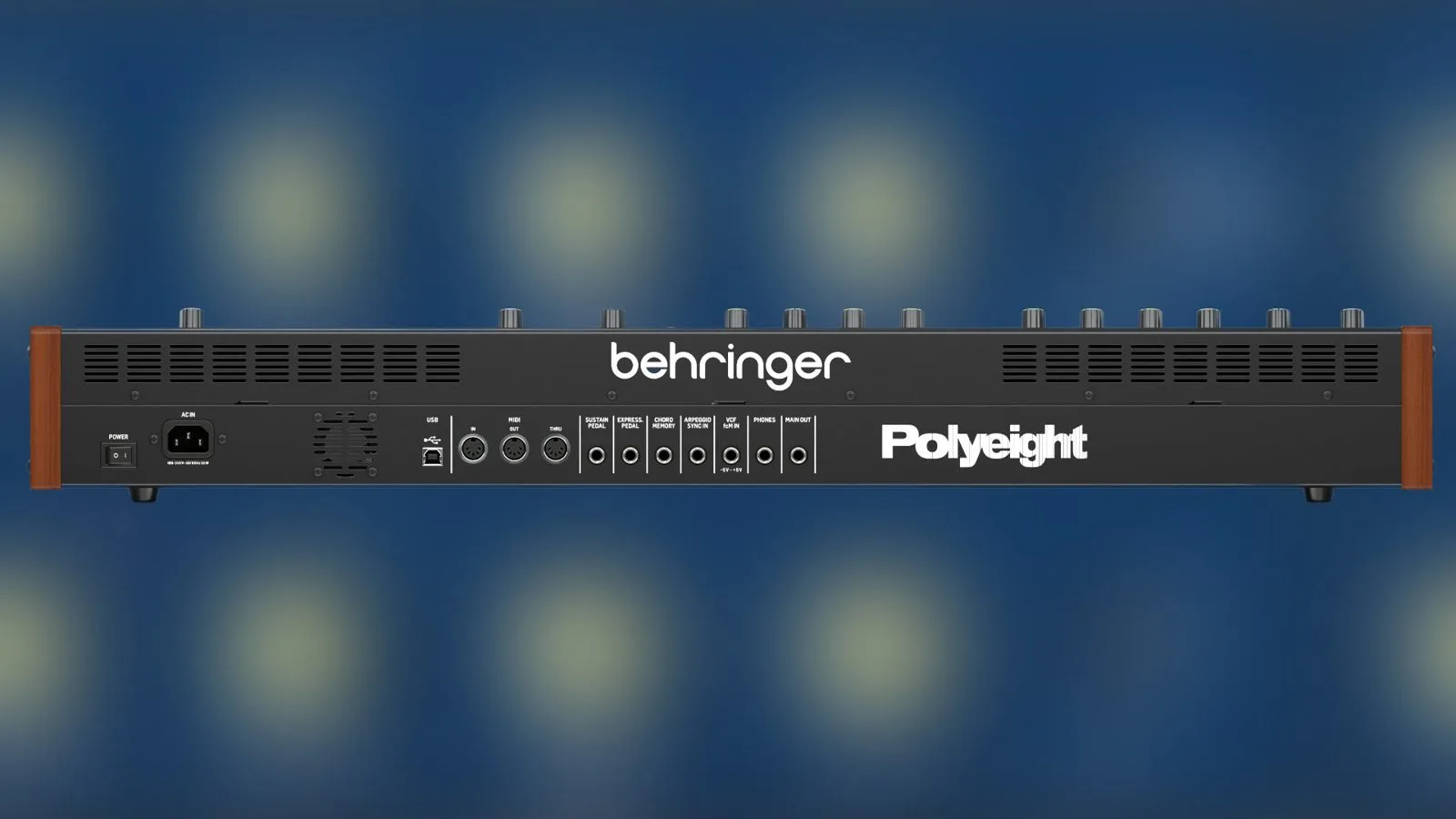 La connectique arrière du Behringer Polyeight
