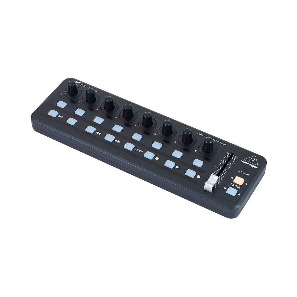Behringer X-Touch Mini, compact USB controller with 8 rotary encoders