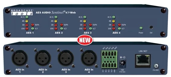 Un détecteur de silence Broadcast Tools Audio Sentinel, typique du « petit matériel » de la marque