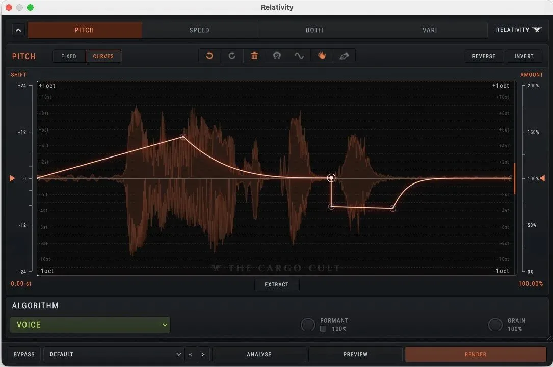 L'interface de Relativity et ses algorithmes dédiés dialogue, boucles, stems et effets
