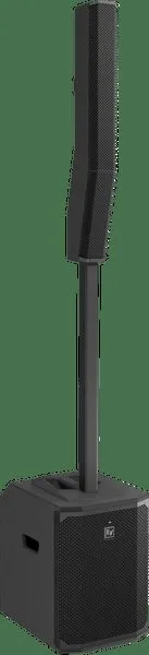 L'Electro-Voice EVOLVE 50 G2 de trois quarts avant, colonne et caisson