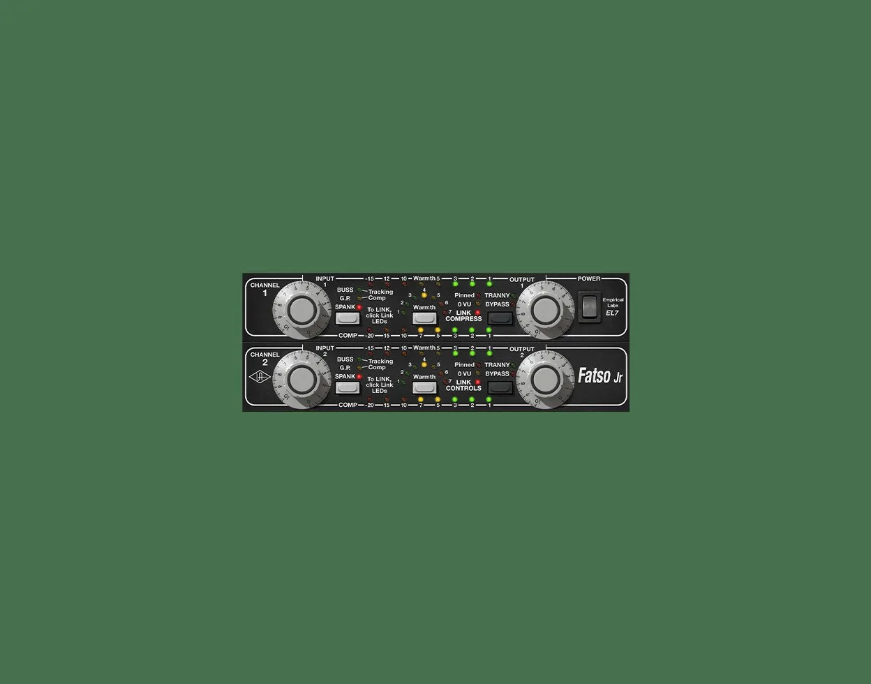 L'interface du FATSO natif, avec ses réglages de saturation et de compression