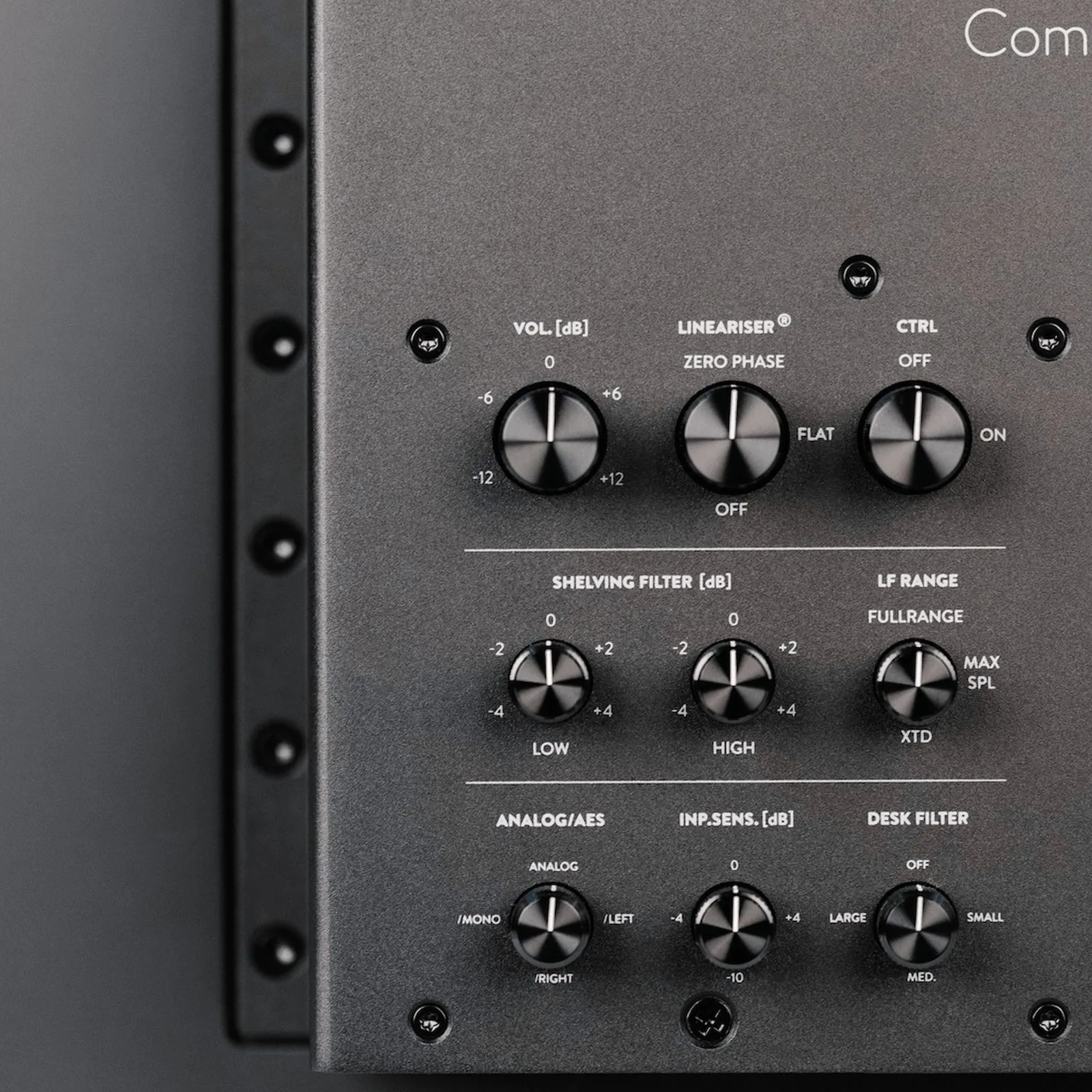 Detail of the control panel and the HEDD Lineariser DSP