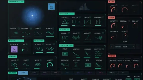 L'interface du synthetiseur additif Imaginando Colapso