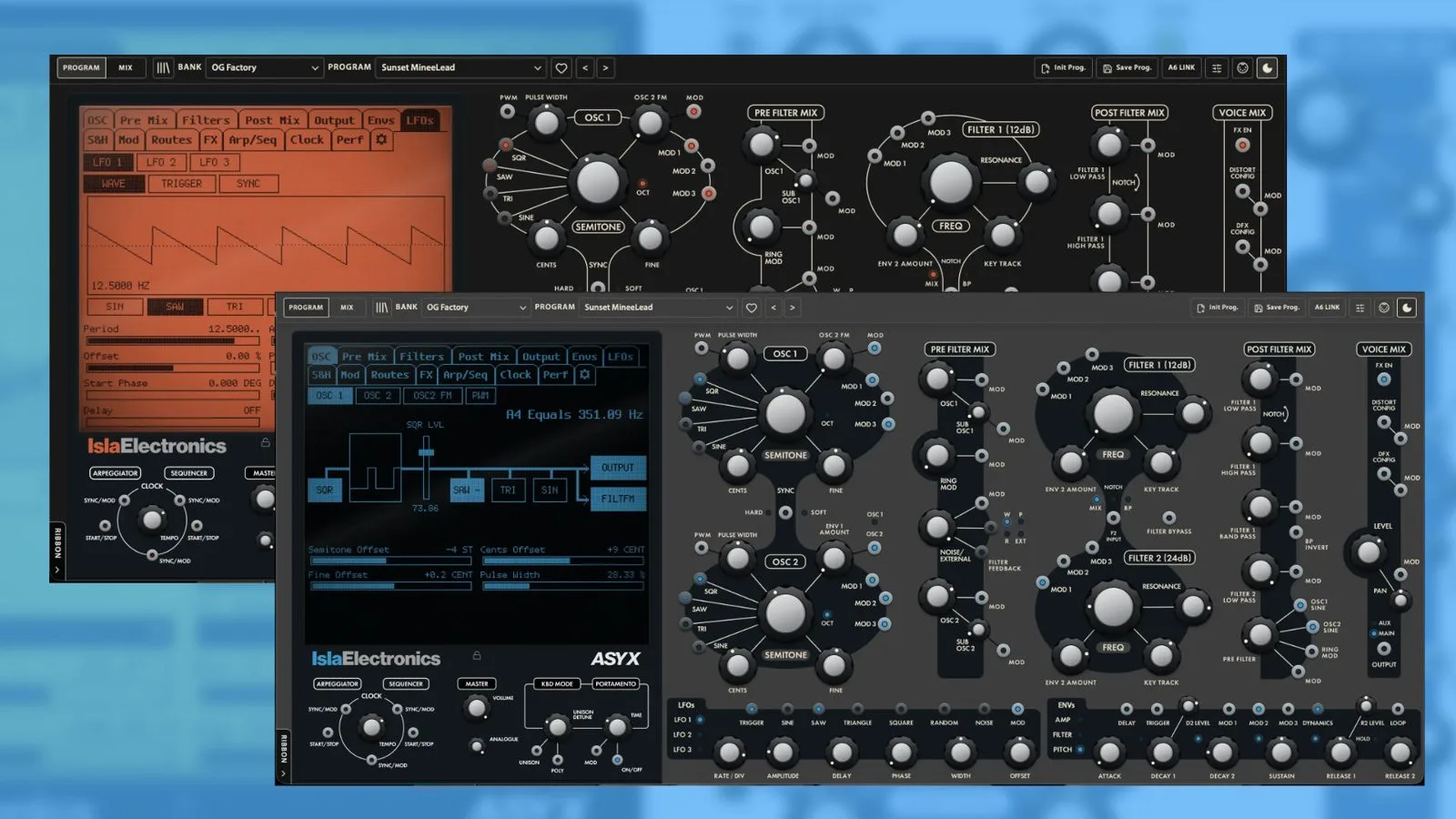 Les interfaces alternatives du plugin Isla Electronics ASYX
