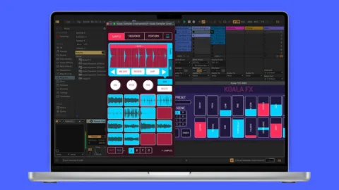 Koala Sampler en plugin VST ouvert dans un DAW sur macOS