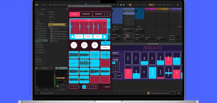Koala Sampler en plugin VST ouvert dans un DAW sur macOS