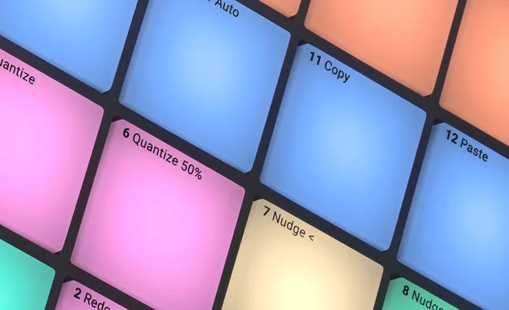 Les seize pads sensibles et multicolores de la Maschine+