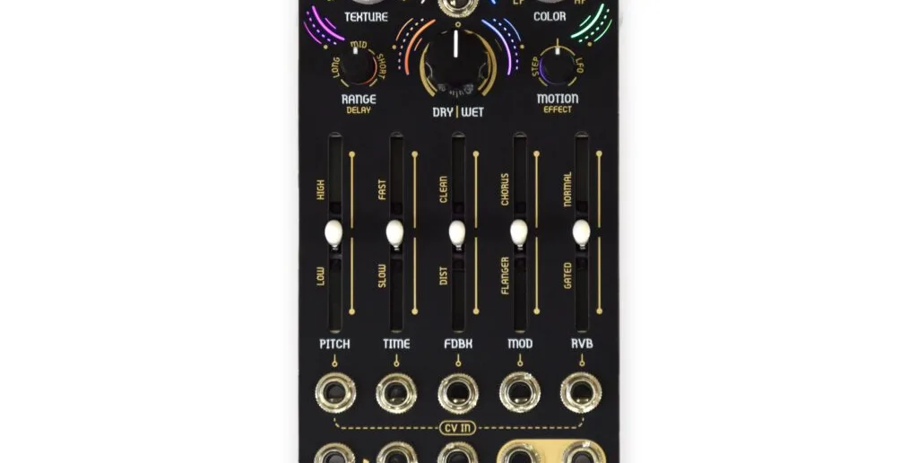 Module d'effets Eurorack NANO Modules FUM, face avant