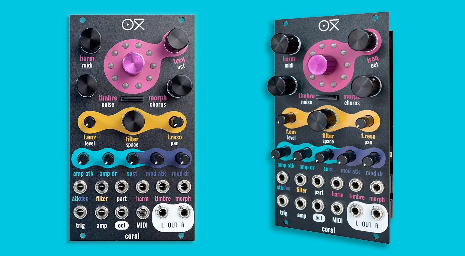 The Coral, an eight-voice multitimbral polyphonic synth in Eurorack