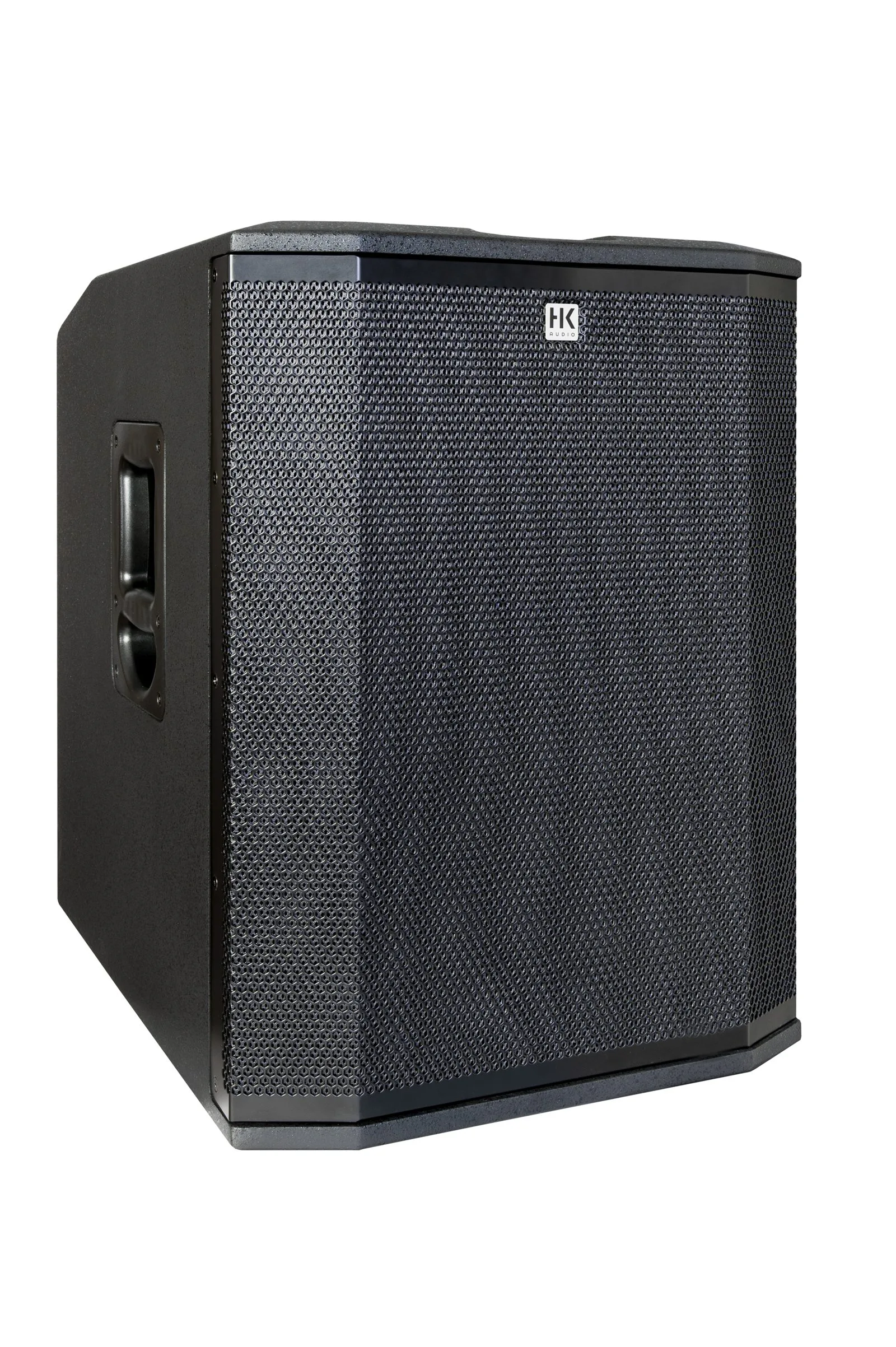 The 15-inch POLAR 15 MK2 subwoofer at an angle