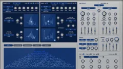 L'interface du synthetiseur logiciel Rob Papen QUAD 2 avec l'affichage 3D de l'onde de sortie