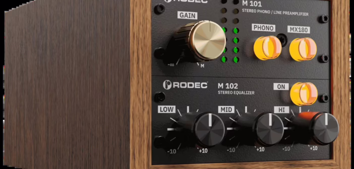Préamplificateur phono Rodec BUNK 01 en coffret bois, modules M 101 et M 102