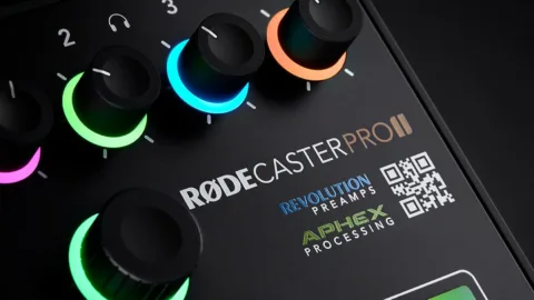 La console de podcast RODECaster Pro II vue de dessus