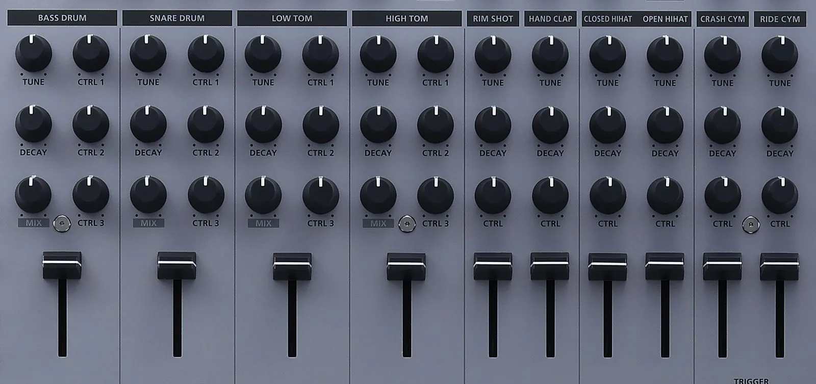 Close-up of the Roland TR-1000 interface and step keys in keyboard mode
