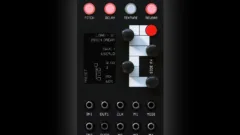 Le module multi-effets Eurorack RYK Modular Side FX, format 14 HP, sur fond noir
