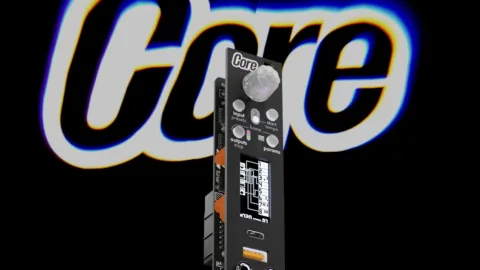 Le module Squarp Core vu de face dans un rack Eurorack