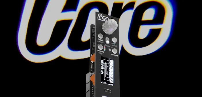 Le module Squarp Core vu de face dans un rack Eurorack