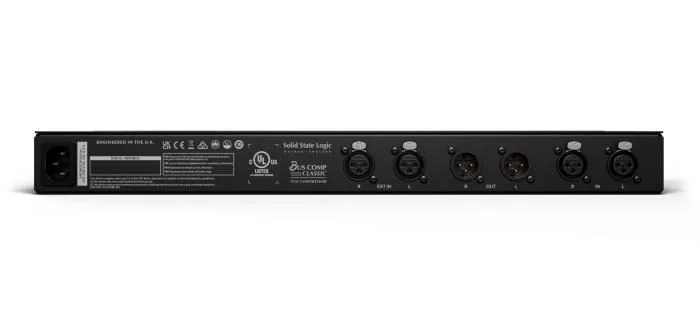 Face arrière du SSL Bus Comp Classic avec ses connecteurs XLR