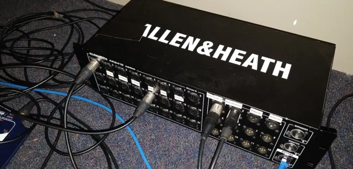 Un stagebox Allen & Heath : chaque entree XLR correspond a une ligne a verifier au line check
