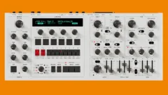 Le synthetiseur de bureau UDO Audio DMNO ON vu de face