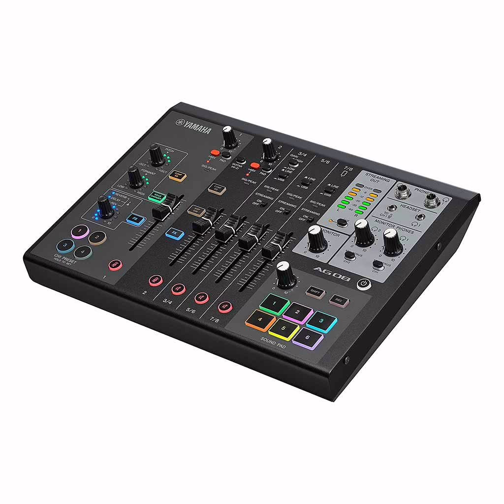 The Yamaha AG08 live streaming mixer