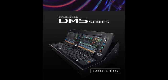 Console de mixage numérique Yamaha DM5 vue de trois quarts