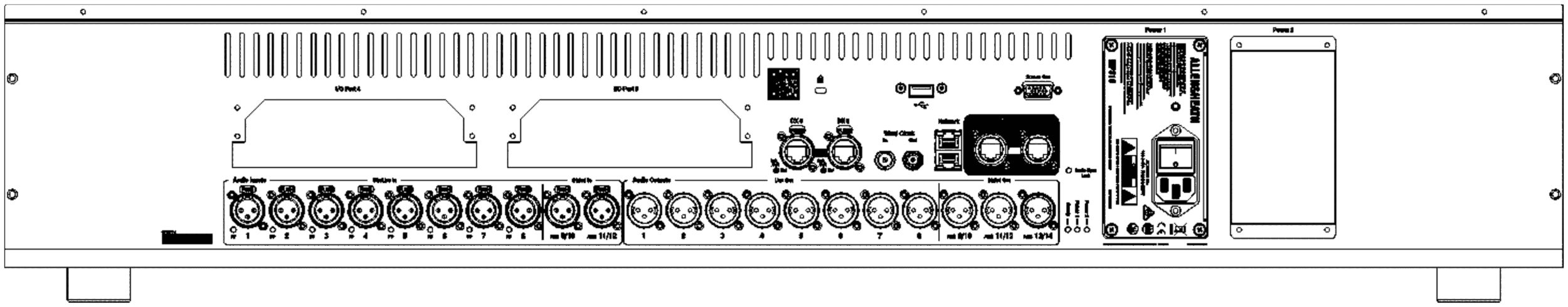 Allen & Heath dLive — Face arrière
