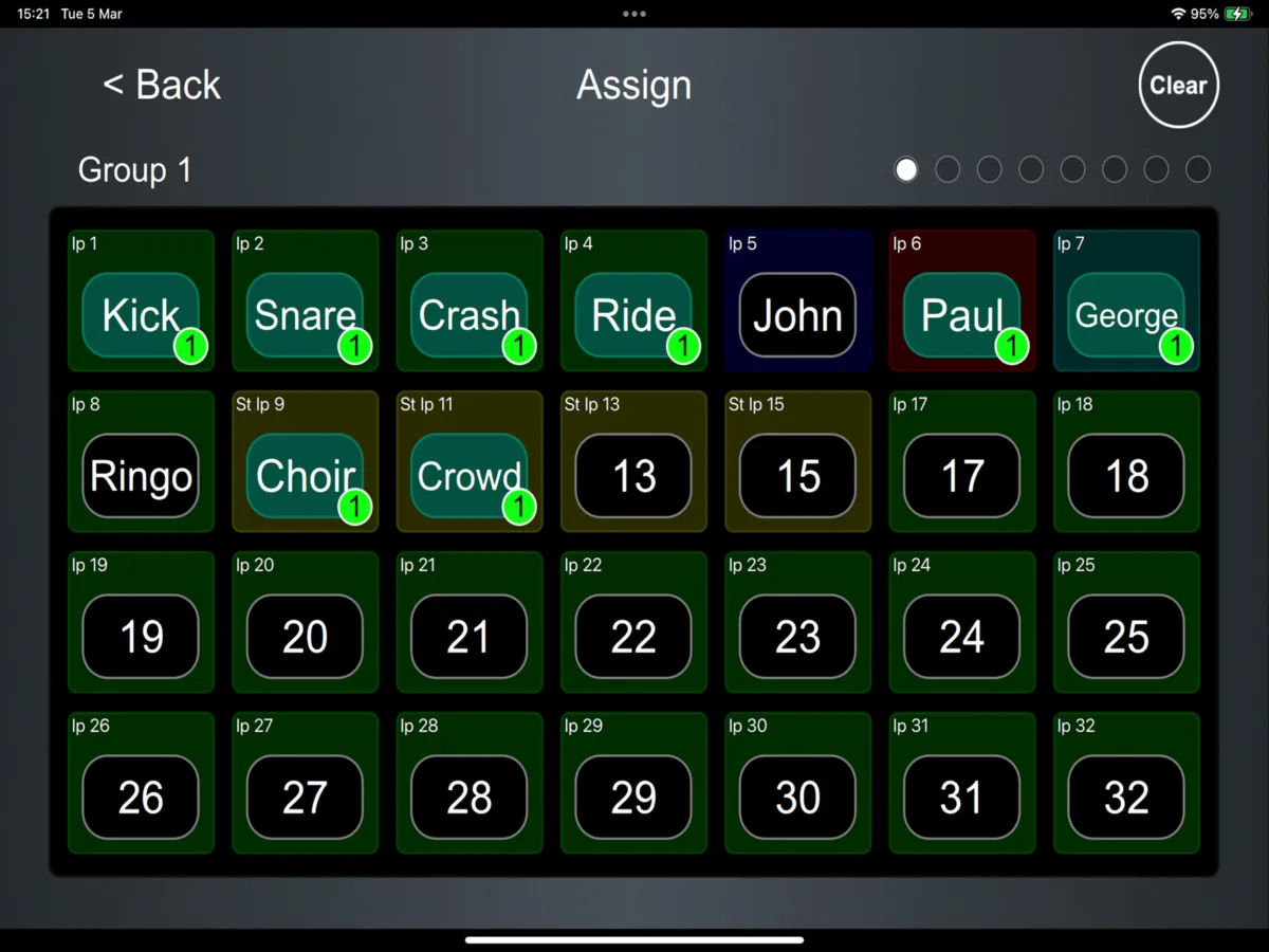 dLive4You sur iPad : affectation des sources
