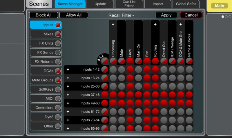 dLive Director — mode en ligne — capture d’écran