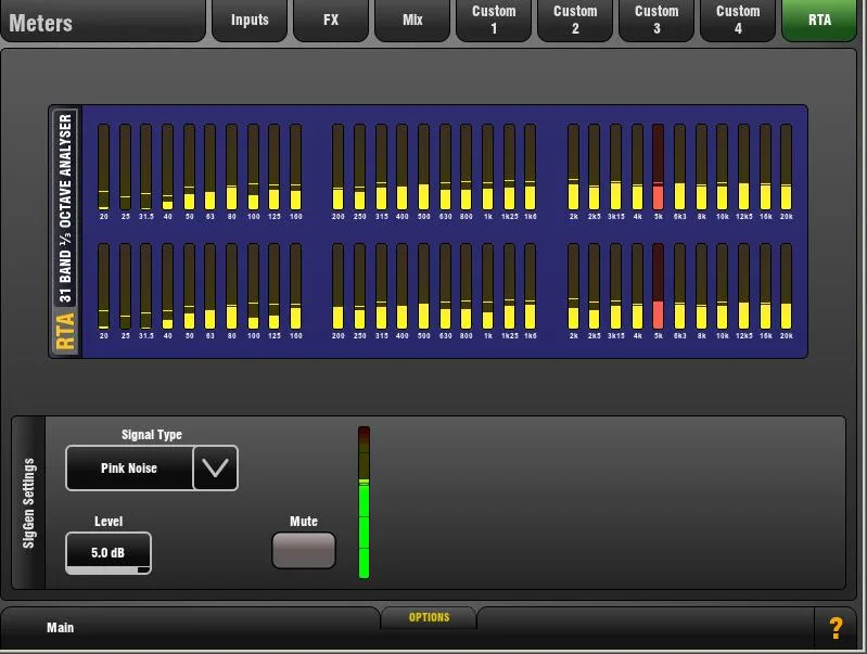 GLD-112 touch screen, RTA, spectrum analyser and signal generator, firmware V1.5 (screenshot taken on a GLD-80, same software on the GLD-112)