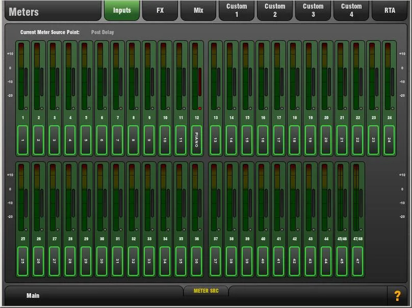 GLD-80 touch screen, input Meters, firmware V1.5