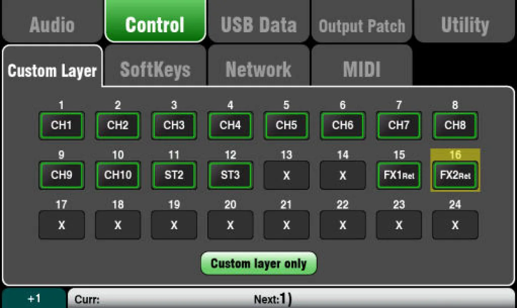 Écran tactile Qu : configuration du Custom Layer (firmware V1.9)