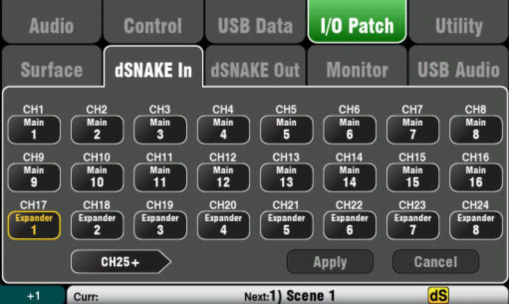 Écran tactile Qu : patch des entrées dSNAKE (firmware V1.9)