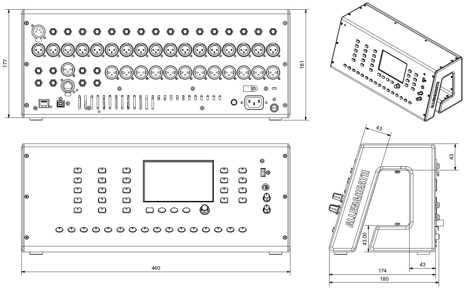 Allen & Heath Qu-Pac — Schéma