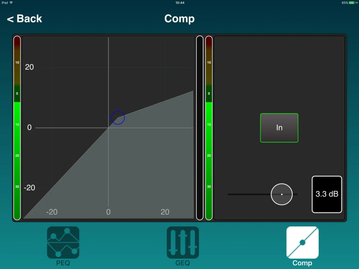 SQ4You on iPad: monitor mix compressor