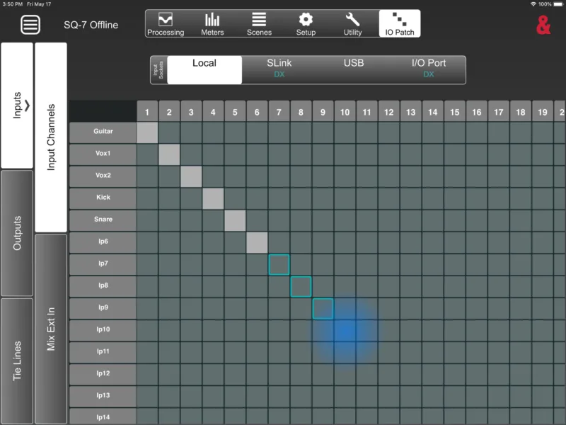 SQ MixPad — mode Offline screenshot