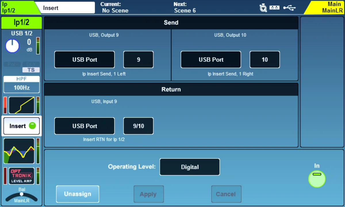 SQ touchscreen: Insert page: insert send and return (firmware V1.6)