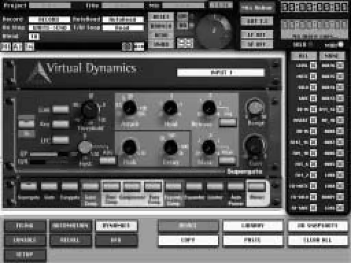 Virtual Dynamics sur 9098i, réglages de dynamique d'une voie