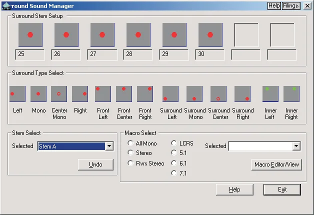 DFC Gemini Encore screen: Surround Sound Manager