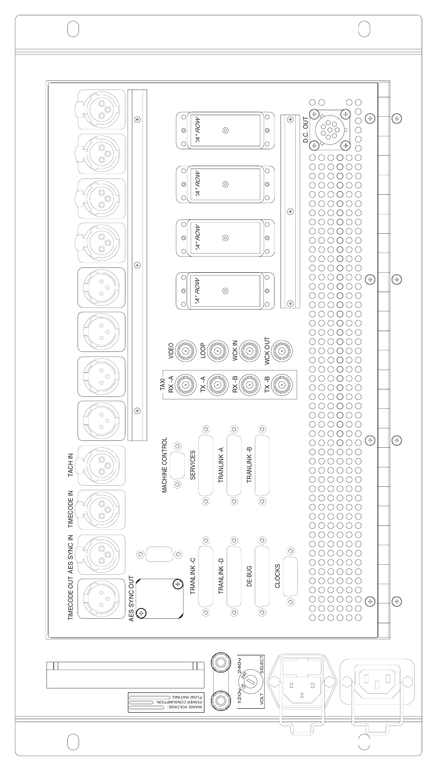 AMS Neve Logic 3 — Rear I/O