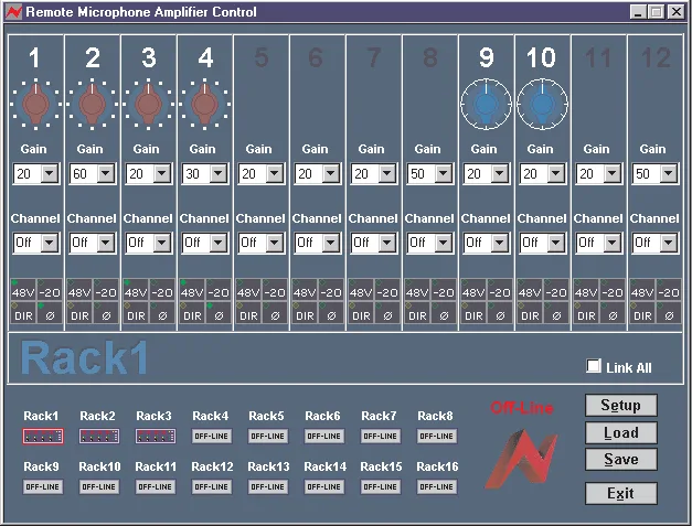 AMS Neve Remote Microphone Amplifier Control screenshot