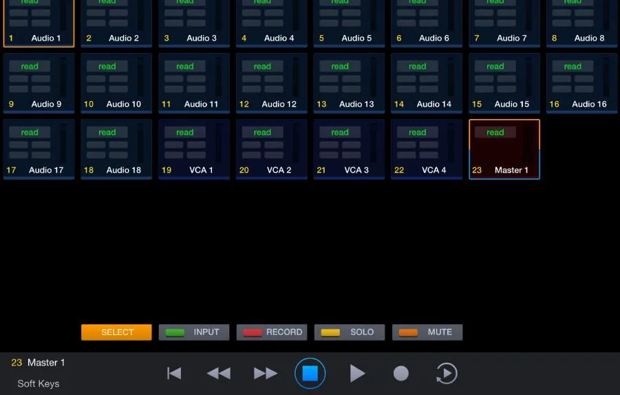 Pro Tools | Control tracks and VCAs (capture from the Pro Tools | Control guide)