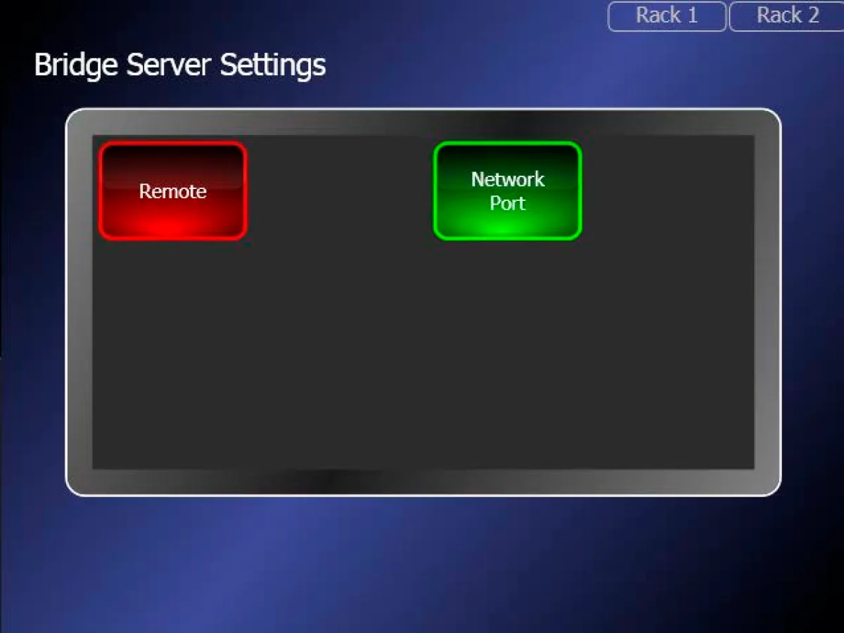 Console Bridge Server Settings page, to enable for Cadac Remote control, captured on a CDC six