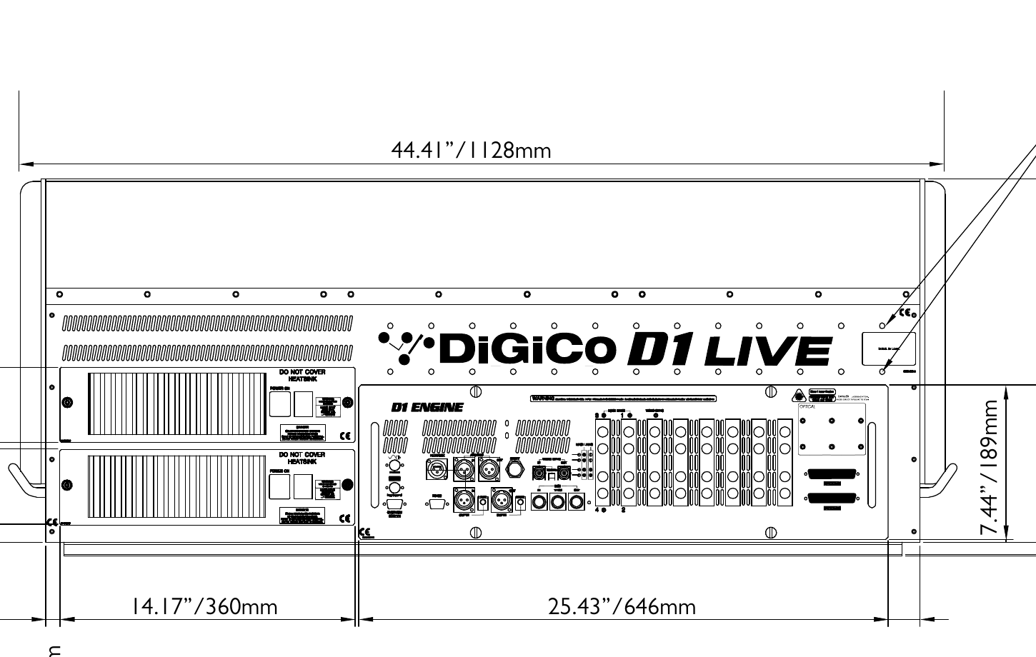 DiGiCo D1 Live — Face arrière