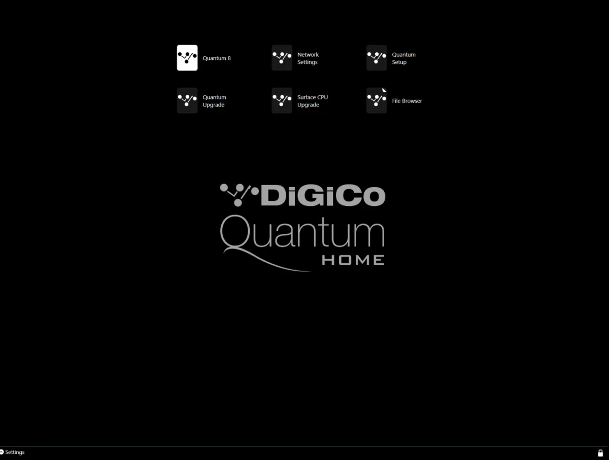 Écran Quantum Home de la Quantum852