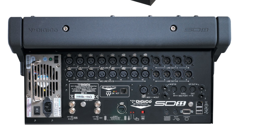 DiGiCo SD11 — Face arrière