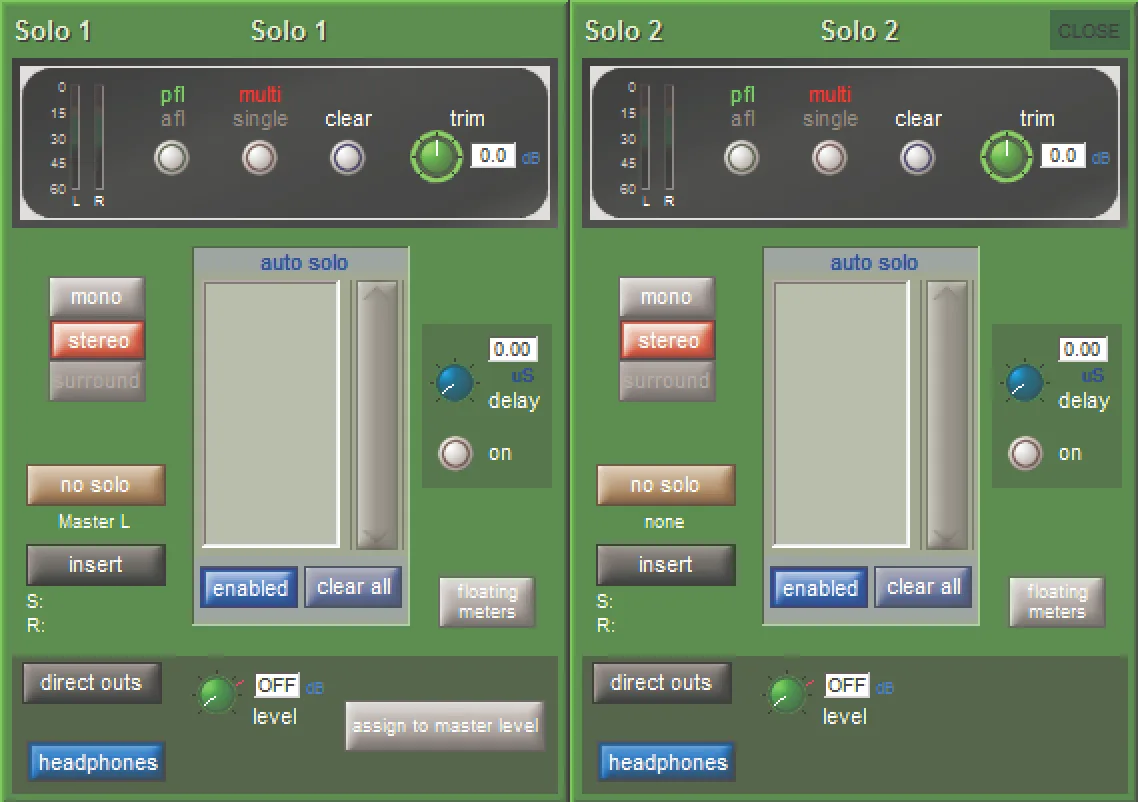Écran de configuration des bus Solo 1 et Solo 2 de la SD11