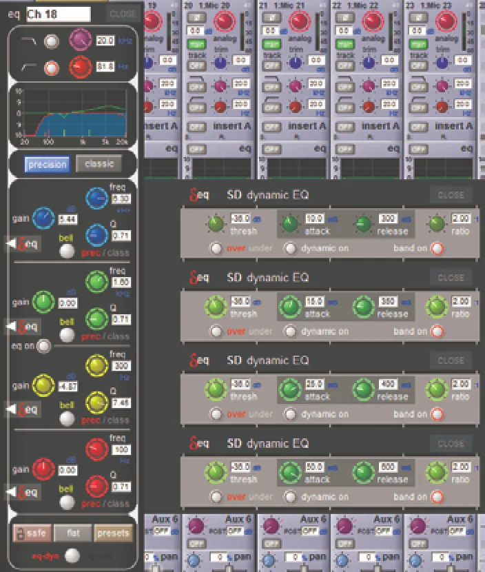 SD5 4-band dynamic EQ window