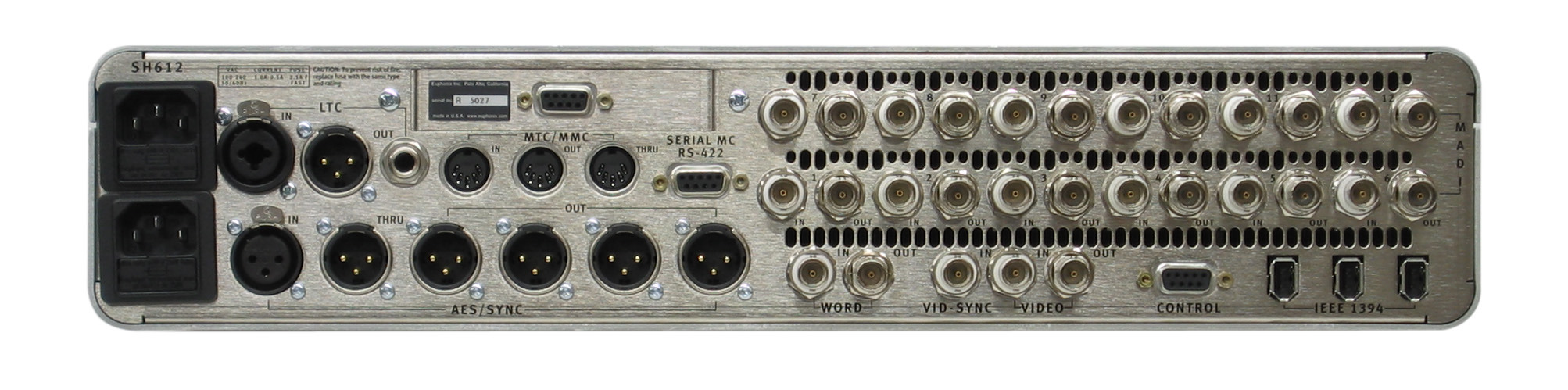 Euphonix System 5 — Rear I/O